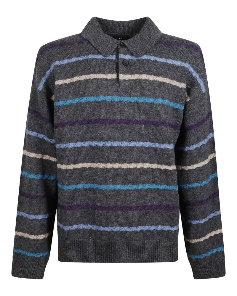 Paul Smith Gestreiftes Poloshirt - Grau Grau