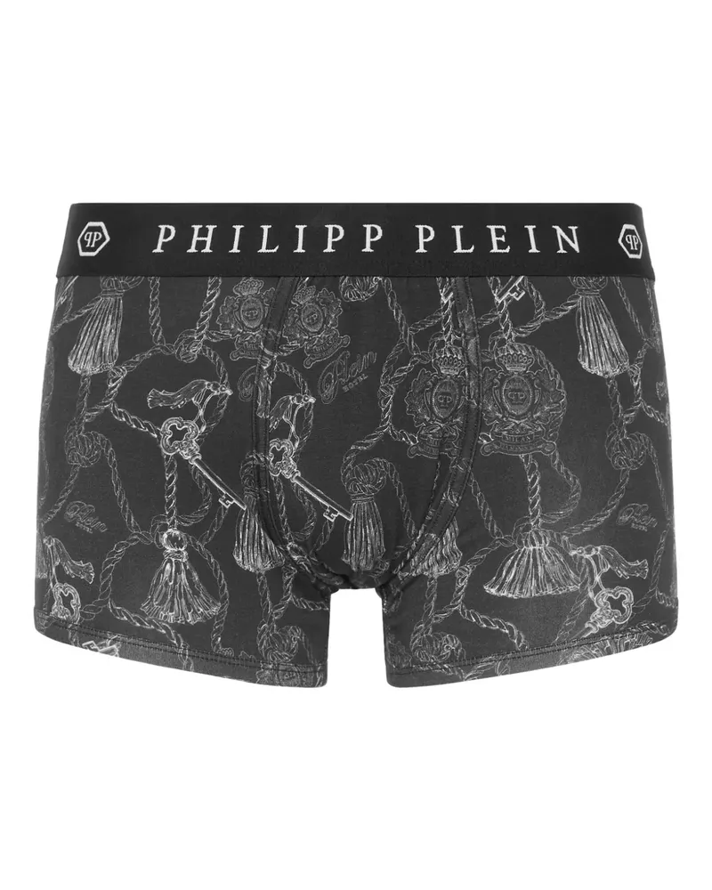 Philipp Plein Boxershorts mit Quasten-Print - "02 black "02