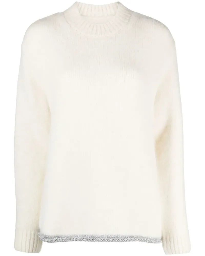 Jacquemus Pullover mit Intarsien-Logo - Weiß Weiß
