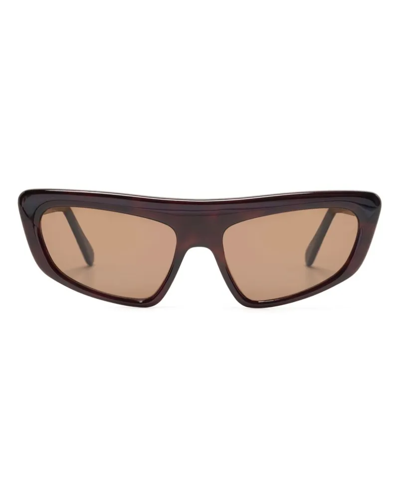 Gloria Coelho Cat-Eye-Sonnenbrille mit Logo-Print - Schwarz Schwarz