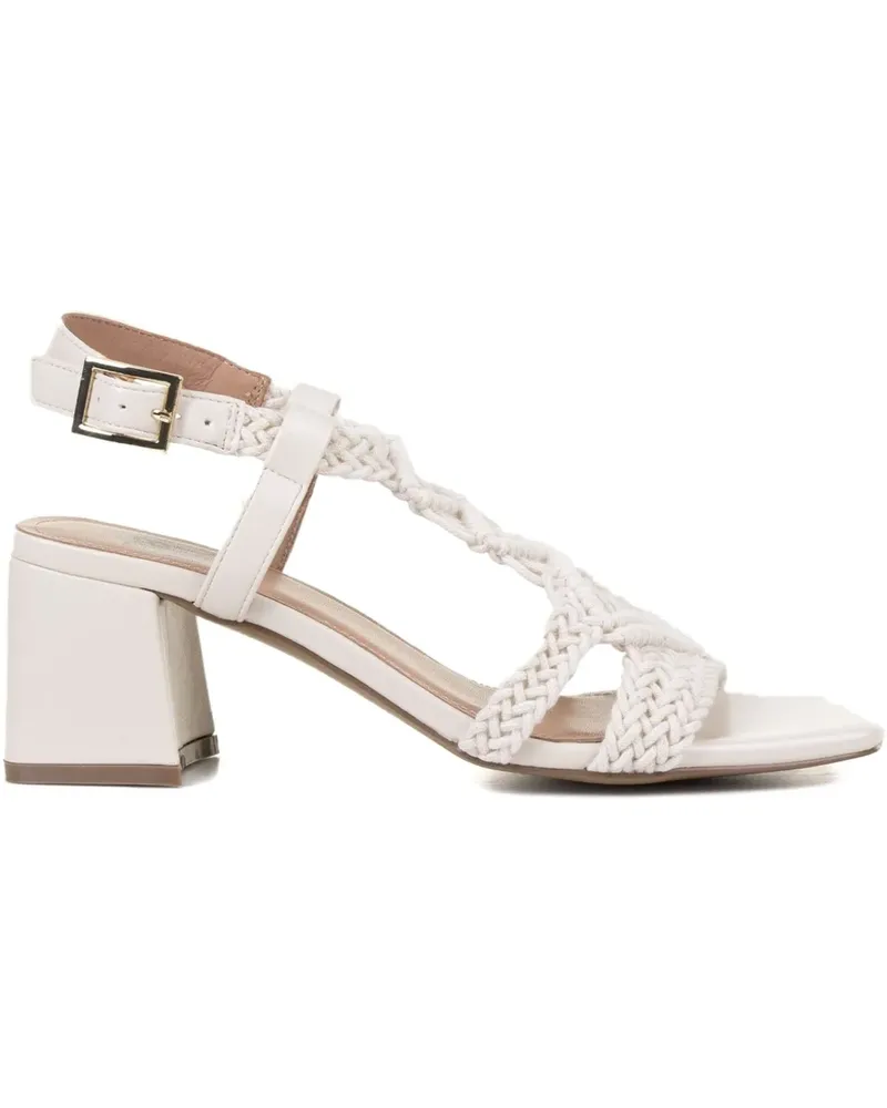 Bibi Lou braided-leather block-heel sandals - Weiß Weiß