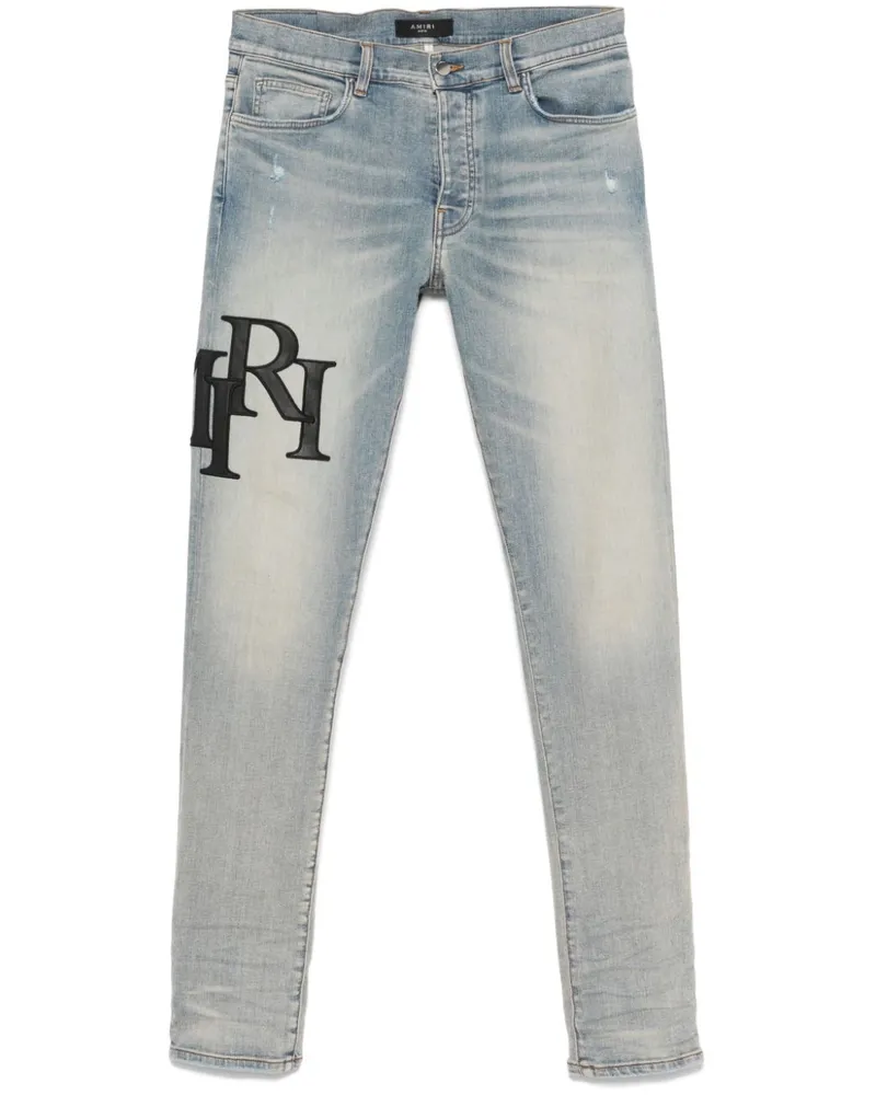 Amiri Jeans mit Staggered-Logo - Blau Blau