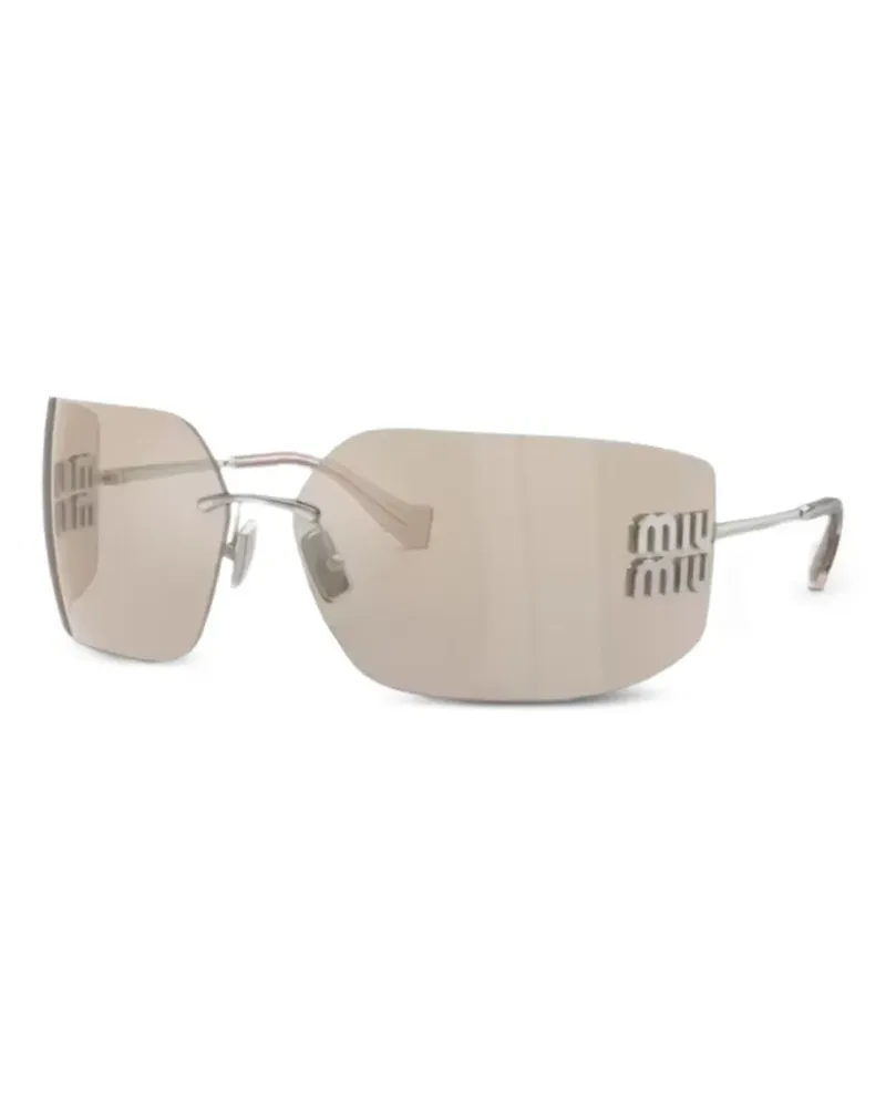 Miu Miu shield-frame sunglasses - Silber Silber