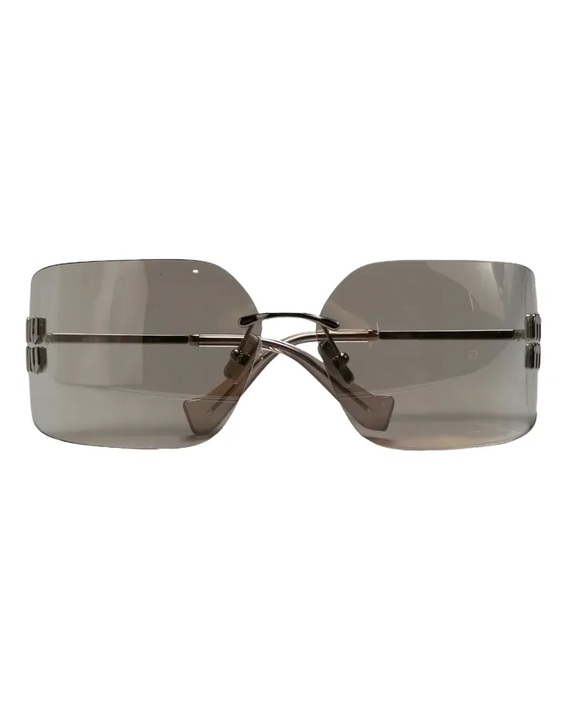 Miu Miu shield-frame sunglasses - Silber Silber