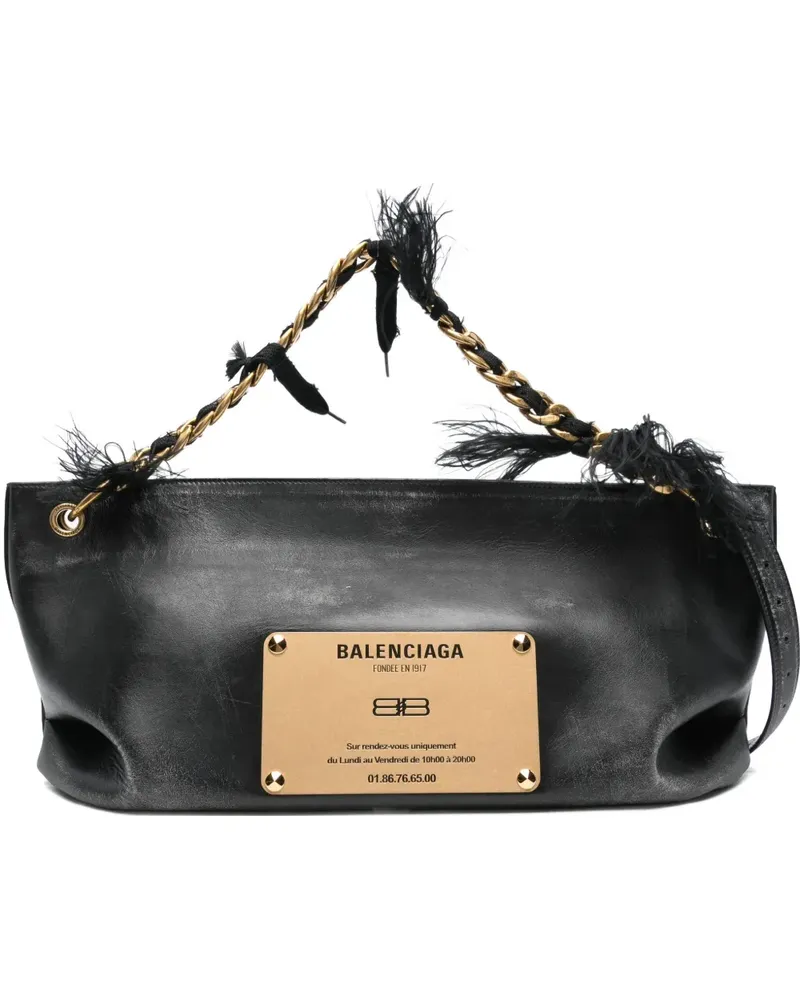 Balenciaga Große Lola Schultertasche - Schwarz Schwarz