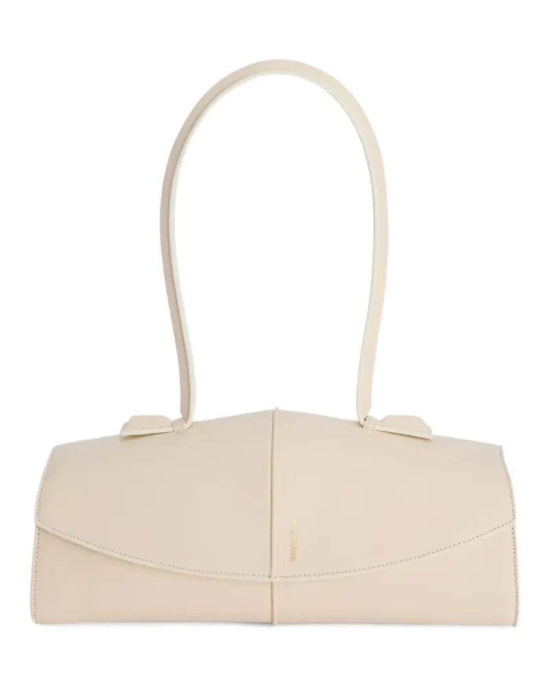 Jil Sander Linea Schultertasche mit Paspeln - Nude Nude