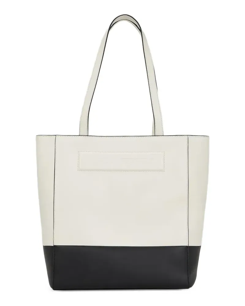Karl Lagerfeld Tote Bag in Colour-Block-Optik mit eingeprägtem Logo - Weiß Weiß