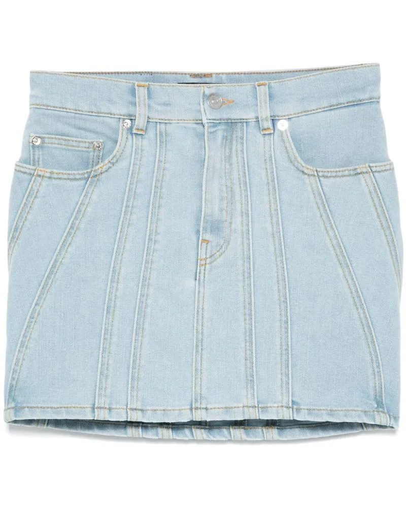 Thierry Mugler Minirock mit Spiraldetail - Blau Blau