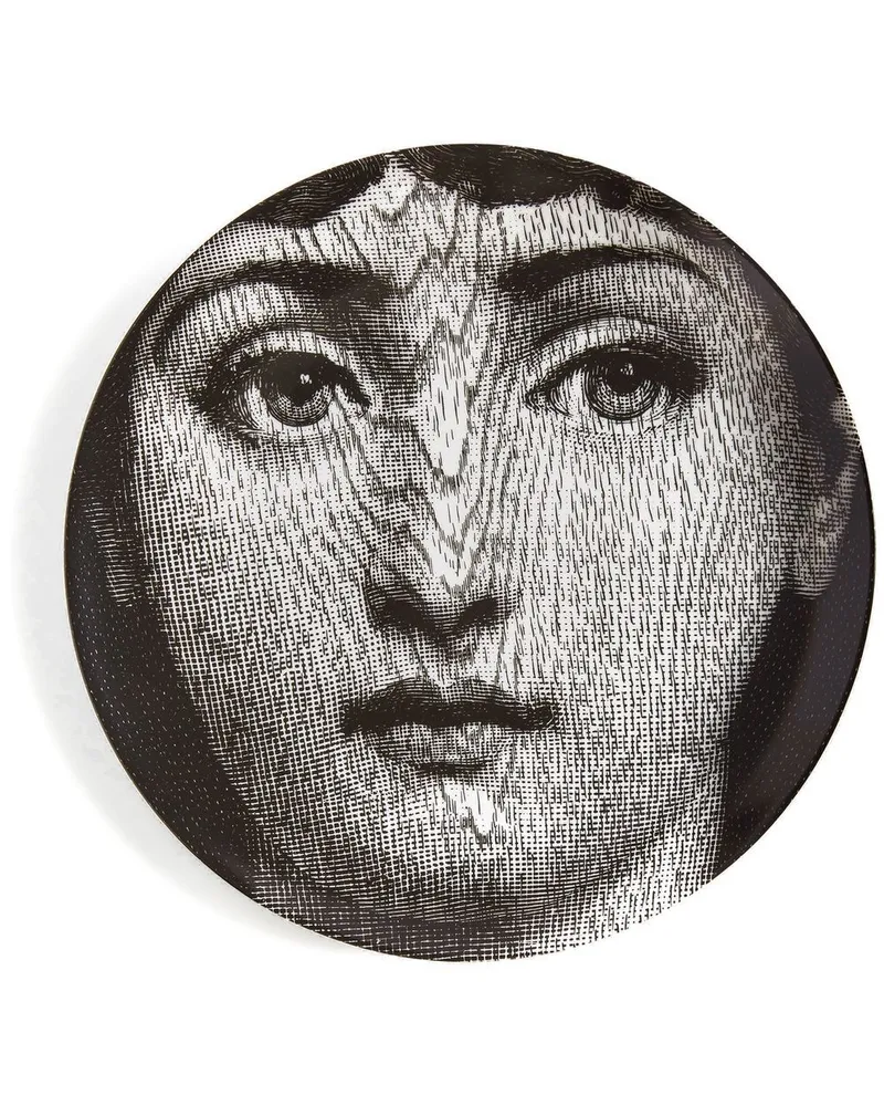 Fornasetti Tema e Variazioni n.90 Wandteller - Weiß Weiß