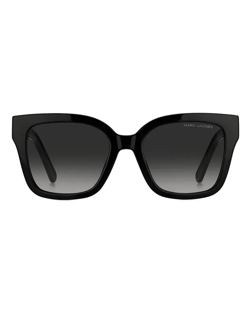 Marc Jacobs logo-embossed square-frame sunglasses - Schwarz Schwarz