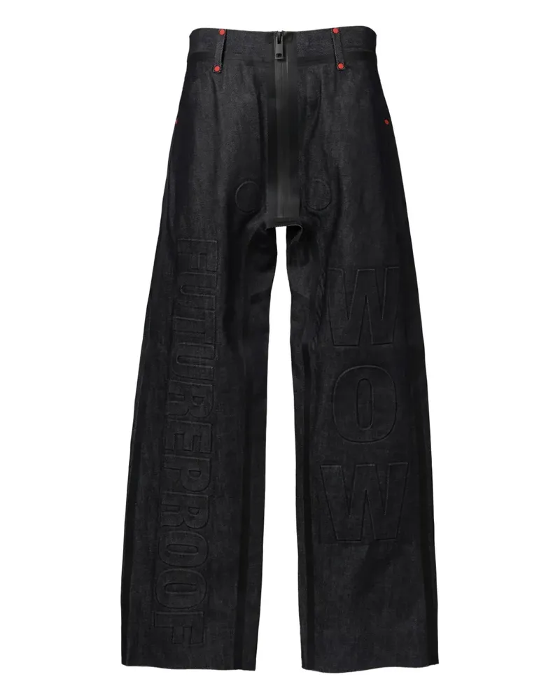 Walter van Beirendonck Jeans mit Logo-Print - Blau Blau
