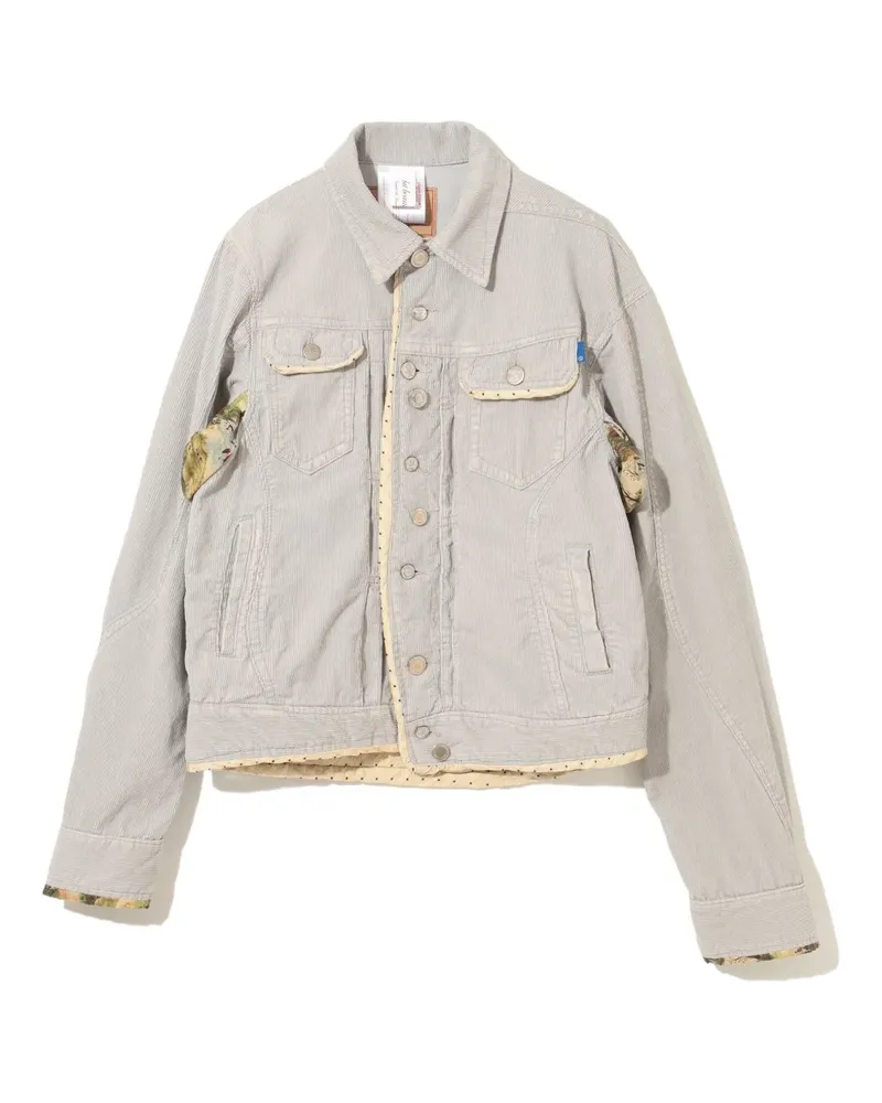 Undercover printed-sleeve cuff jacket - Grau Grau