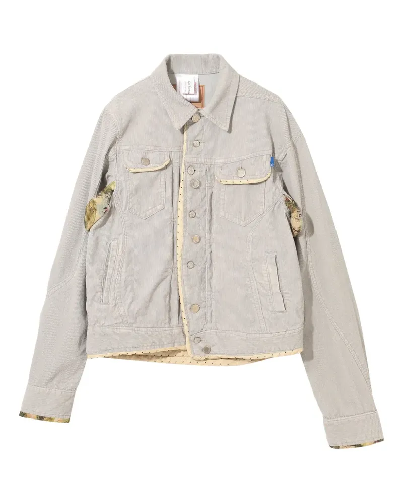 Undercover printed-sleeve cuff jacket - Grau Grau