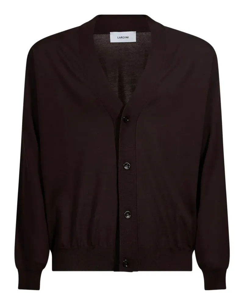 LARDINI Cardigan mit V-Ausschnitt - Braun Braun