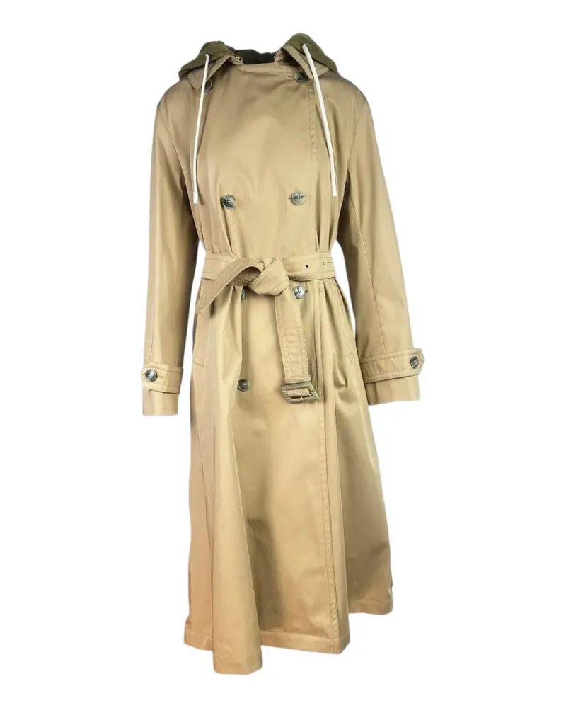 Herno belted hooded trench coat - Nude Nude