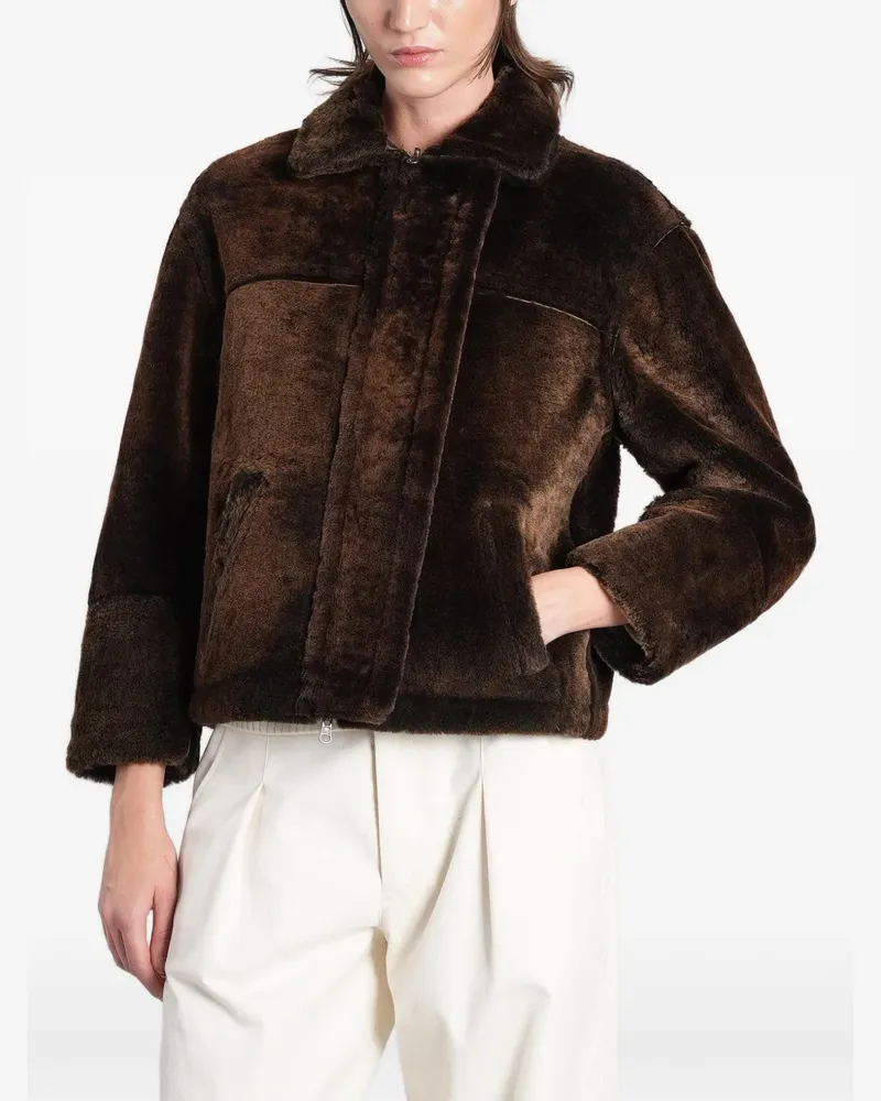Salvatore Santoro reversible shearling jacket - Braun Braun