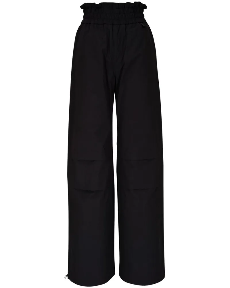 Moncler High-Waist-Hose mit weitem Bein - Schwarz Schwarz