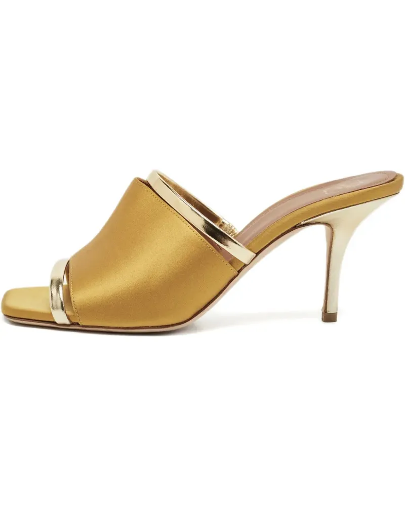 Malone Souliers Laney leather heeled slides - Gold Gold