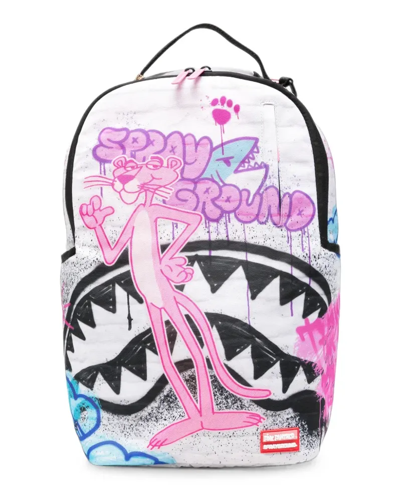 Sprayground graffiti-print Shark backpack - Weiß Weiß
