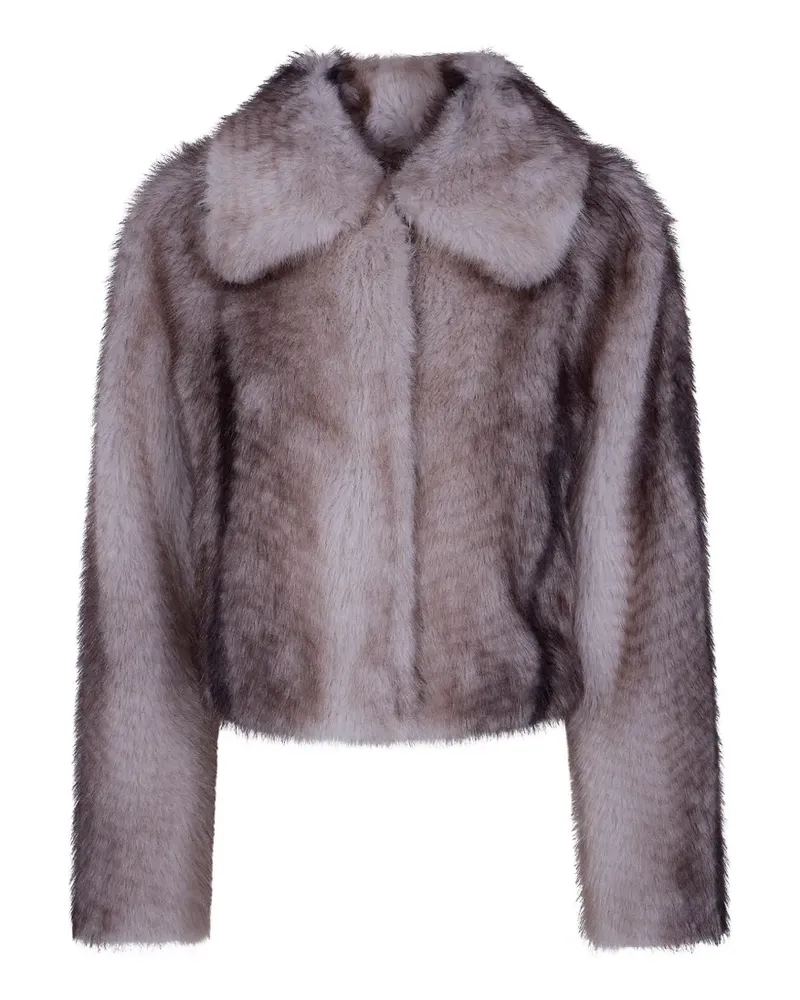 Twin-Set faux-fur Animal Shade coat - Braun Braun