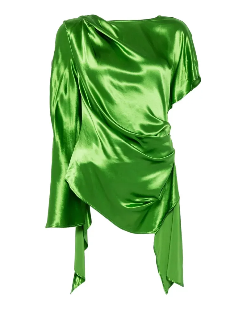 Erika Cavallini draped asymmetric blouse - Grün Grün