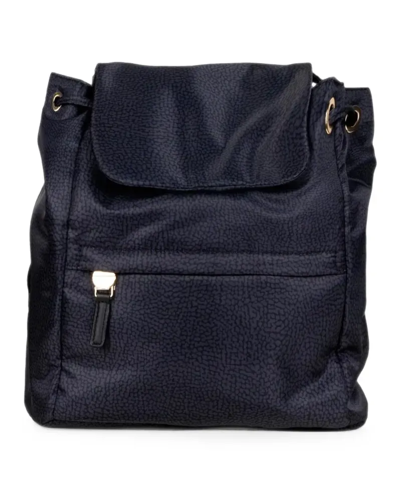 Borbonese Gemusterter Rucksack - Blau Blau