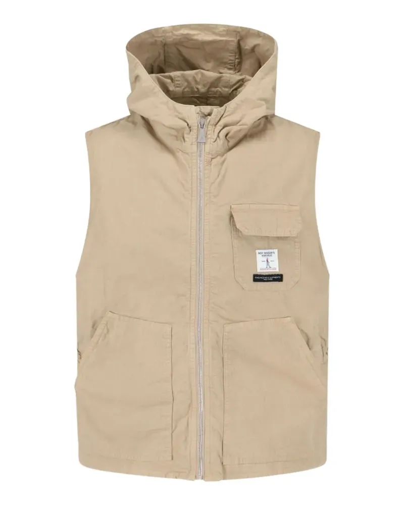 Roy Roger's x Engineered Garments zip-up hooded gilet - Nude Nude