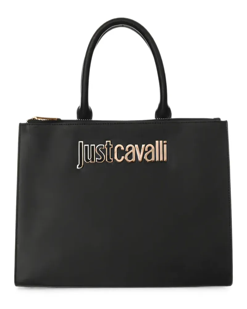 Just Cavalli Shopper mit Logo-Schild - Schwarz Schwarz
