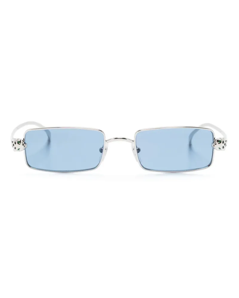 Cartier Panthère de Cartier Sonnenbrille mit eckigem Gestell - Silber Silber