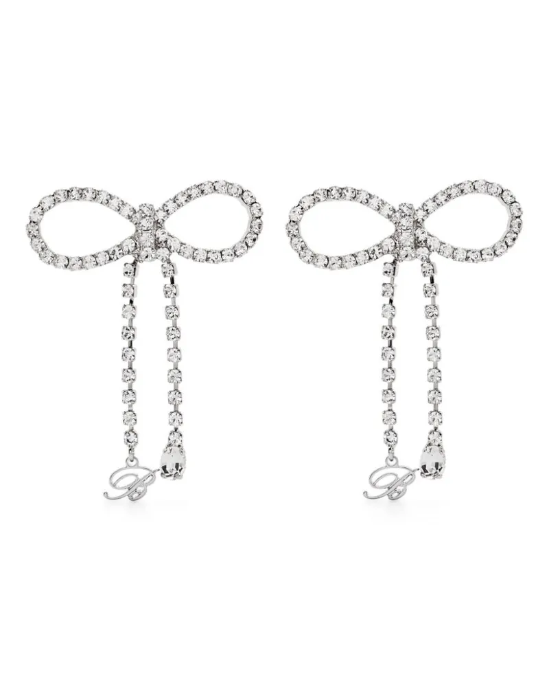 Blumarine Ohrringe mit Strassschleife - Silber Silber