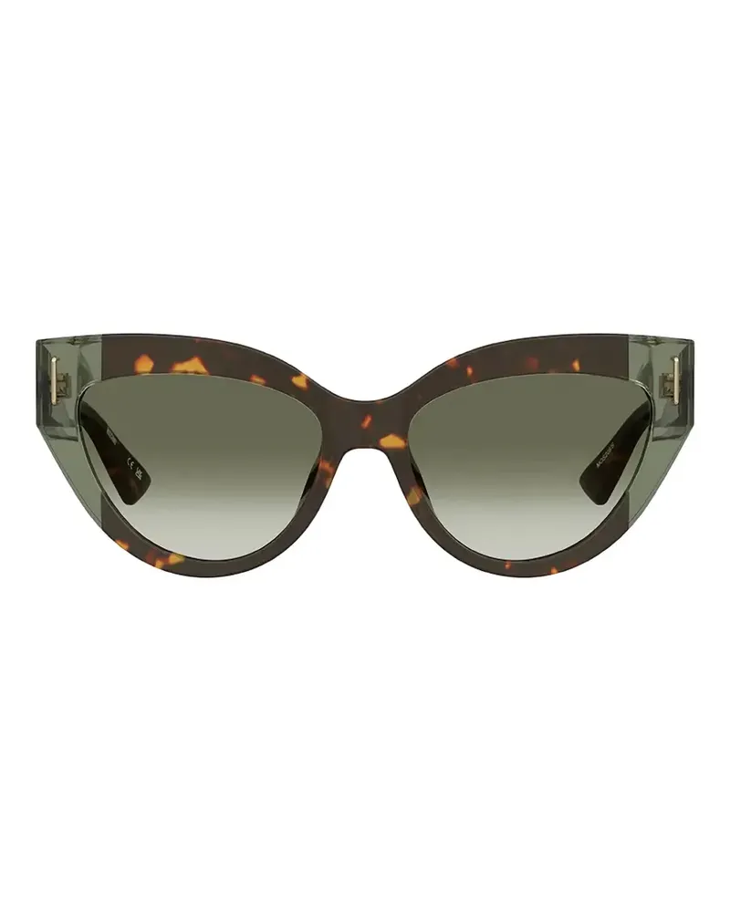 Moschino Cat-Eye-Sonnenbrille in Schildpattoptik - Braun Braun