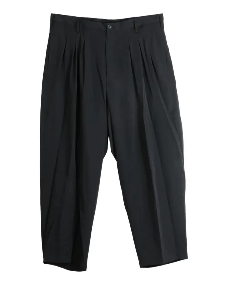 Yohji Yamamoto pleated wide-leg trousers - Schwarz Schwarz