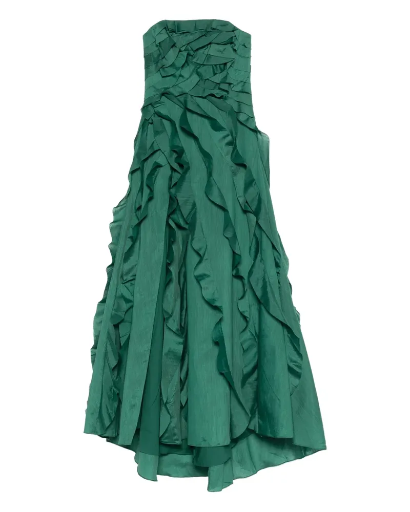 Aje. ruffled strapless maxi dress - Grün Grün