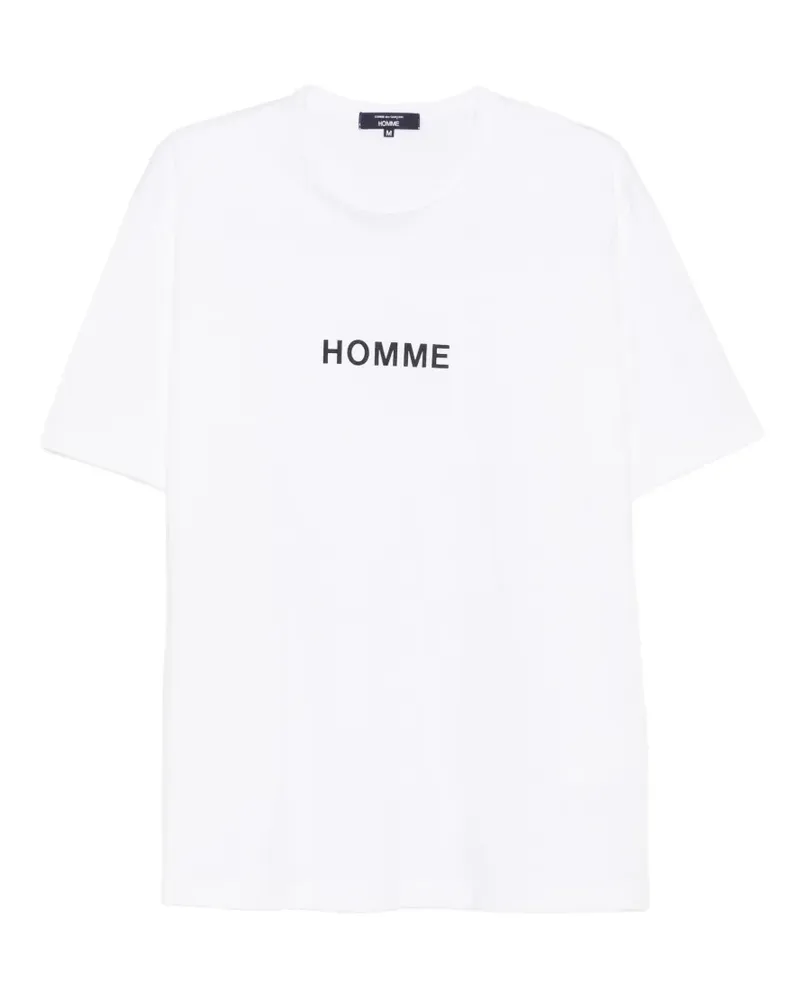 Comme des Garçons Homme T-Shirt mit Logo-Print - Weiß Weiß