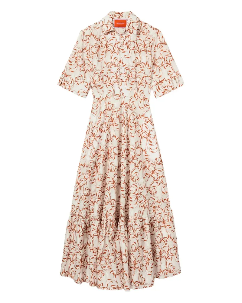 La DoubleJ San Pietro Midikleid - Weiß Weiß