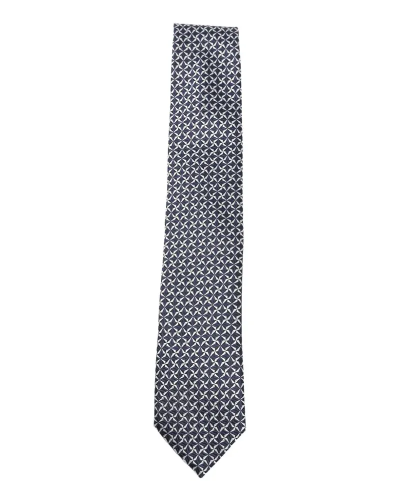 Ermenegildo Zegna patterned tie - Blau Blau