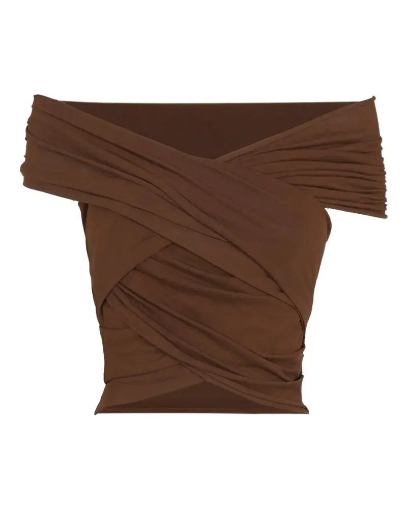 Cortana Canela wrap-style top - Braun Braun