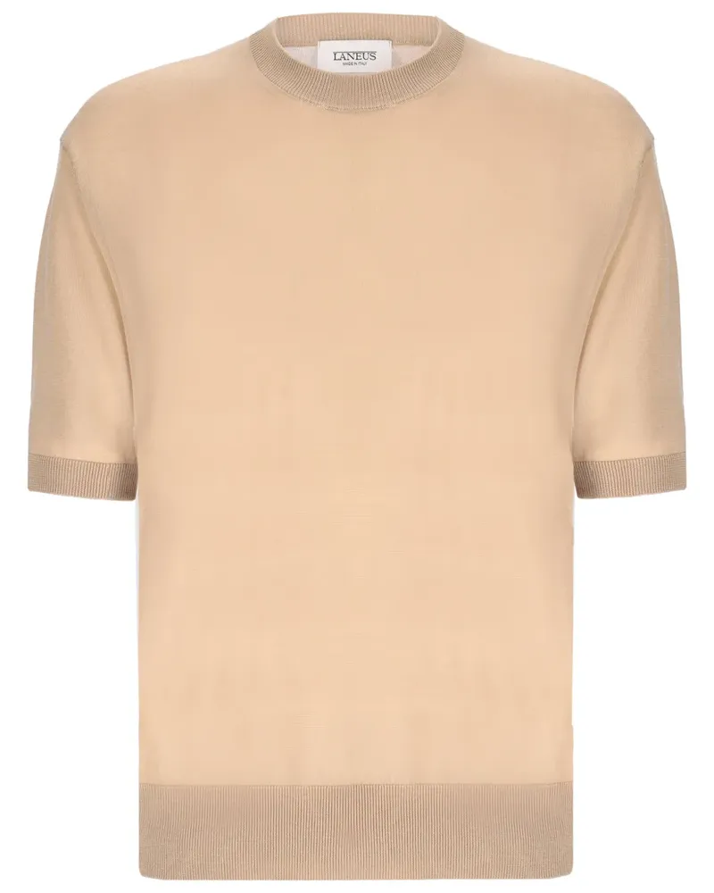 Laneus Fein gestricktes T-Shirt - Nude Nude