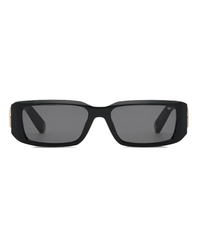 Philipp Plein Eckige Sonnenbrille - Schwarz Schwarz