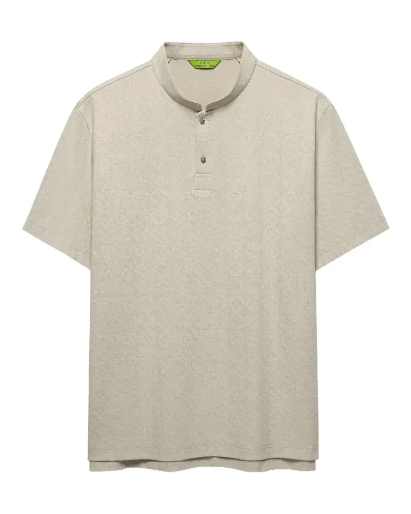 Shanghai Tang Coin Poloshirt mit Mandarinkragen - Nude Nude