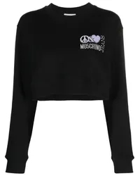 Moschino Cropped-Langarmshirt Schwarz