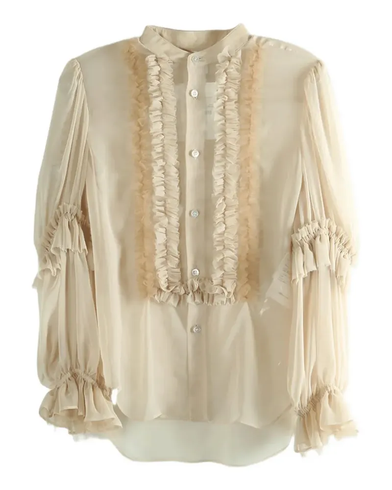 Comme des Garçons ruffled shirt - Nude Nude
