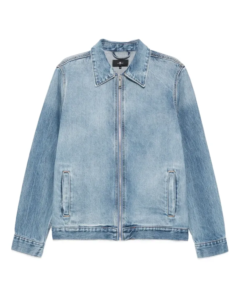7 for all mankind Jeansjacke mit Reißverschluss - Blau Blau