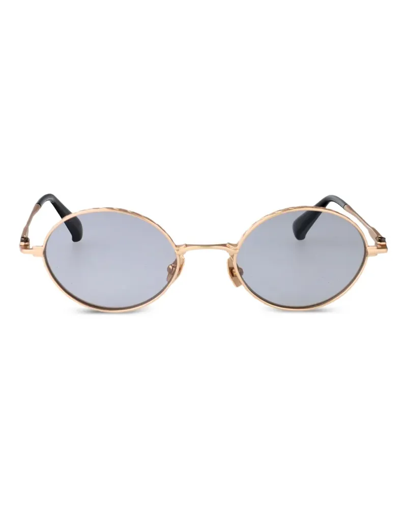 Yohji Yamamoto Sonnenbrille mit rundem Gestell - Gelb Gelb