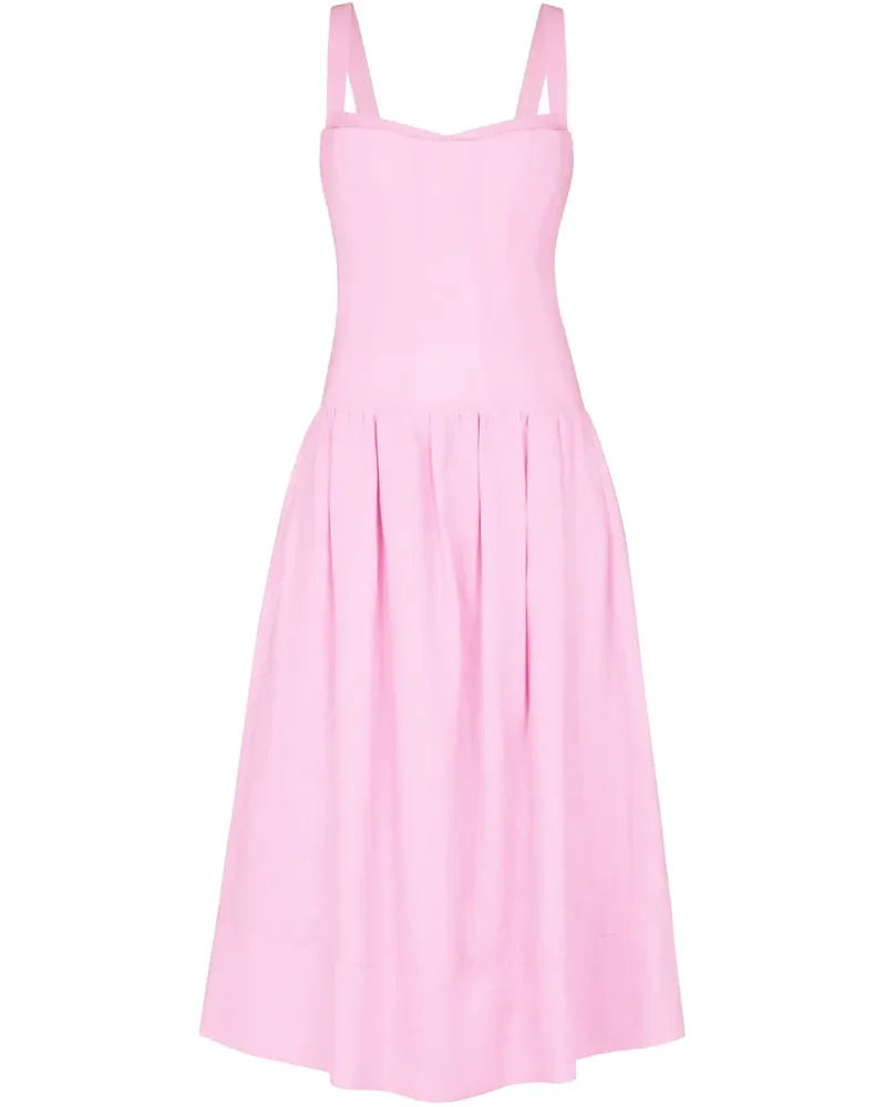 NICHOLAS Makenna Midikleid - Rosa Rosa