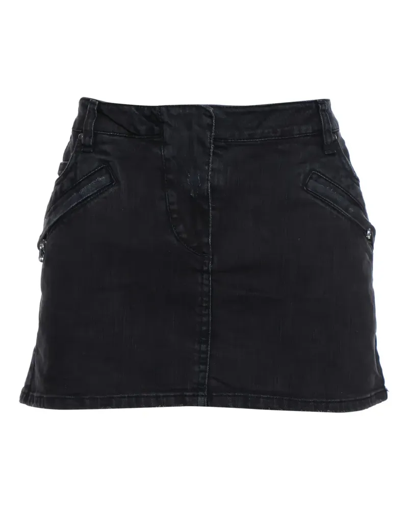 Balmain Minirock mit Reißverschlusstaschen - Schwarz Schwarz