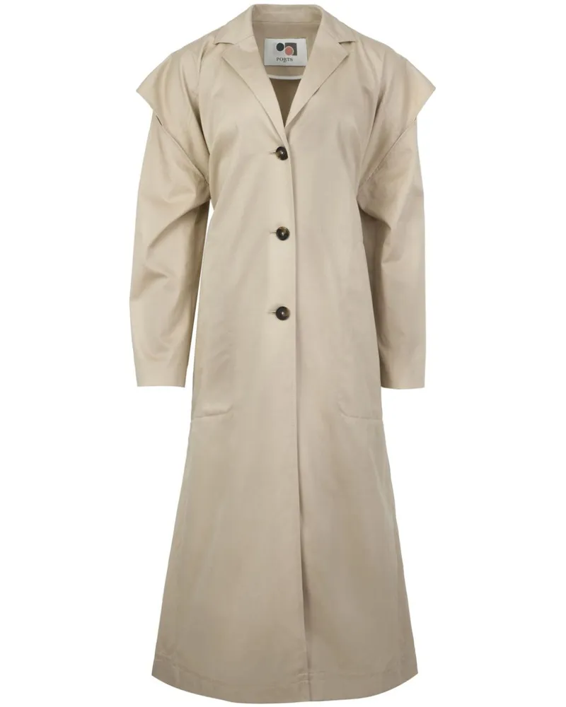 Ports 1961 Trenchcoat mit Cut-Out - Nude Nude