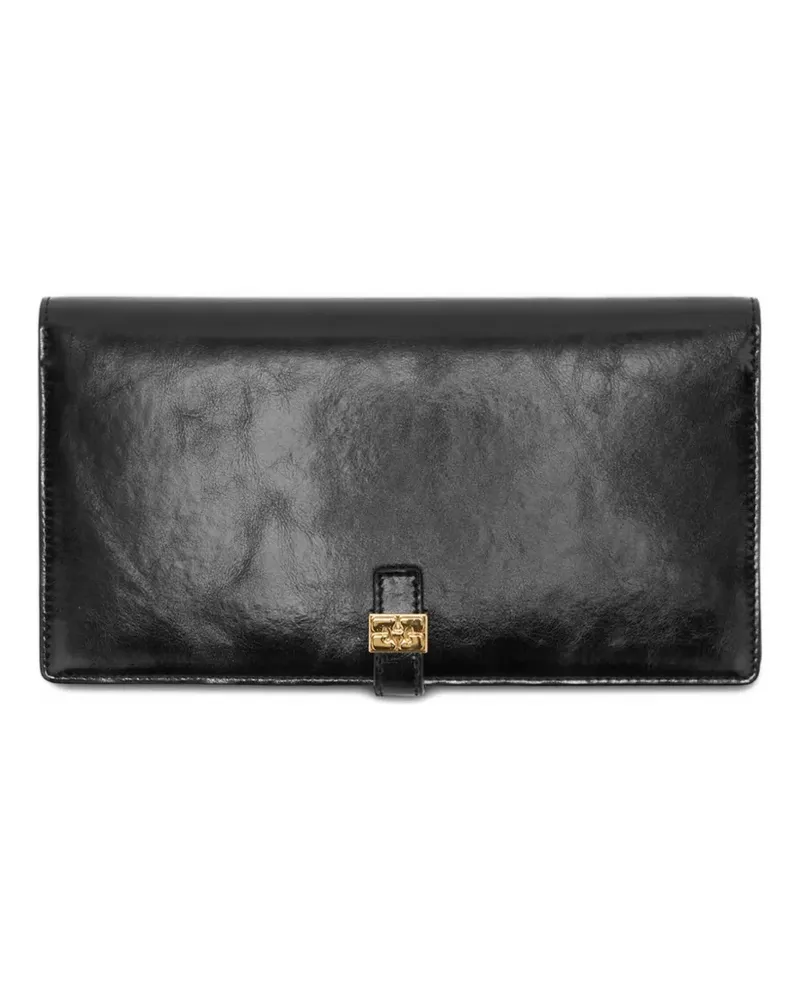 Ganni Portemonnaie mit Logo-Schnalle - Schwarz Schwarz