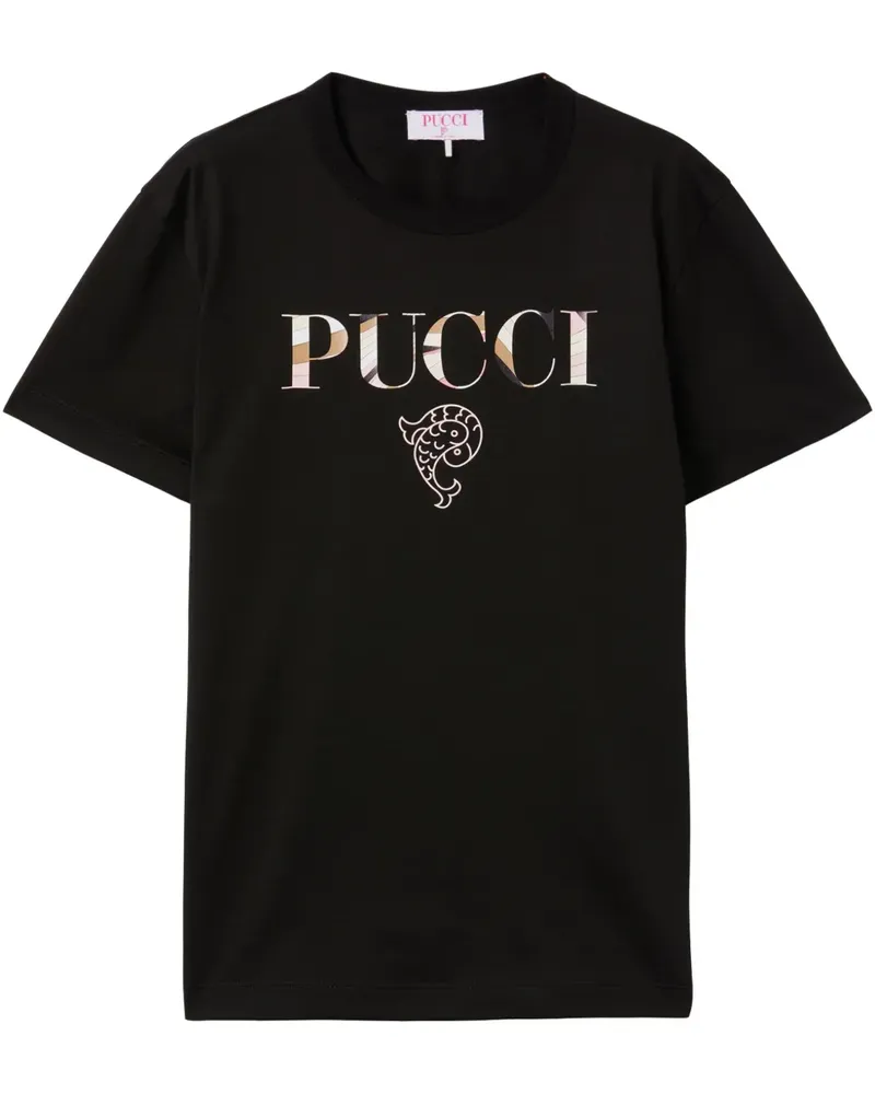 Emilio Pucci T-Shirt aus Baumwolle - Schwarz Schwarz