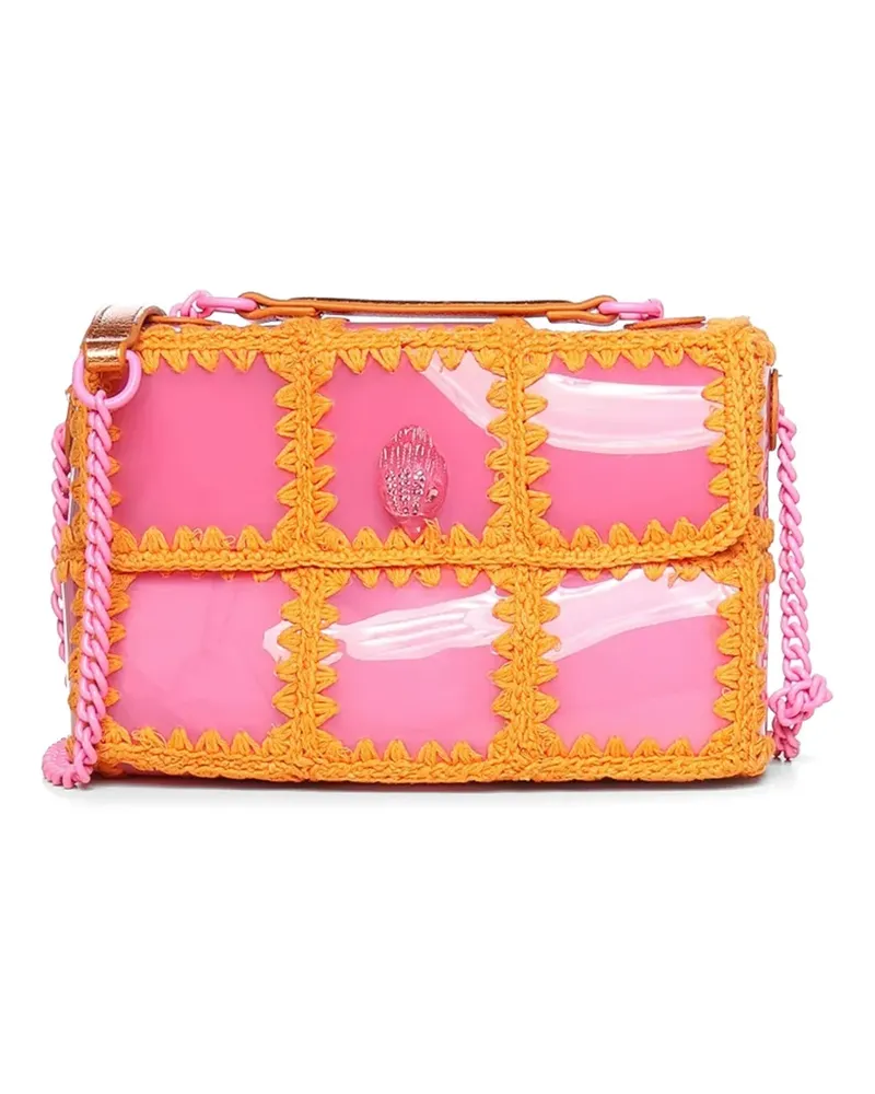 Kurt Geiger Eagle crochet-trim clutch bag - Rosa Rosa